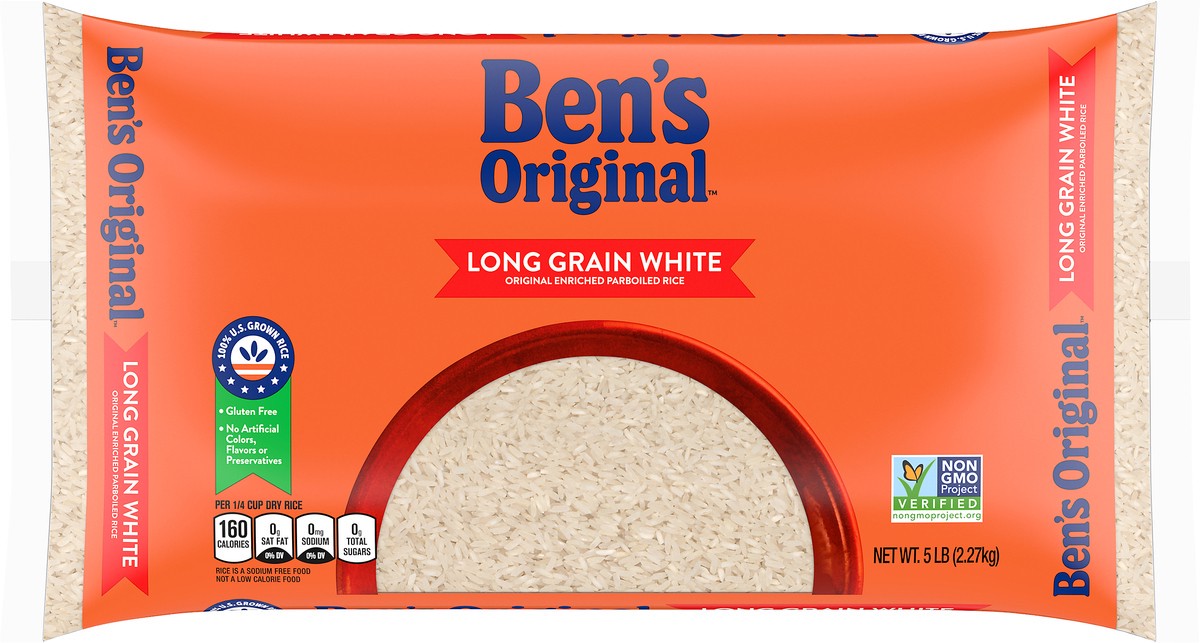 slide 5 of 9, Ben's Original Parboiled Rice, 5 lb