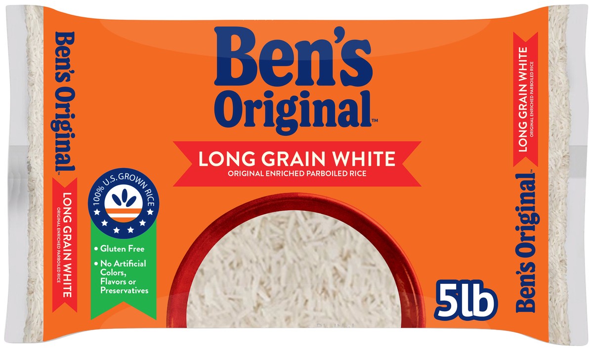 slide 1 of 9, Ben's Original Parboiled Rice, 5 lb