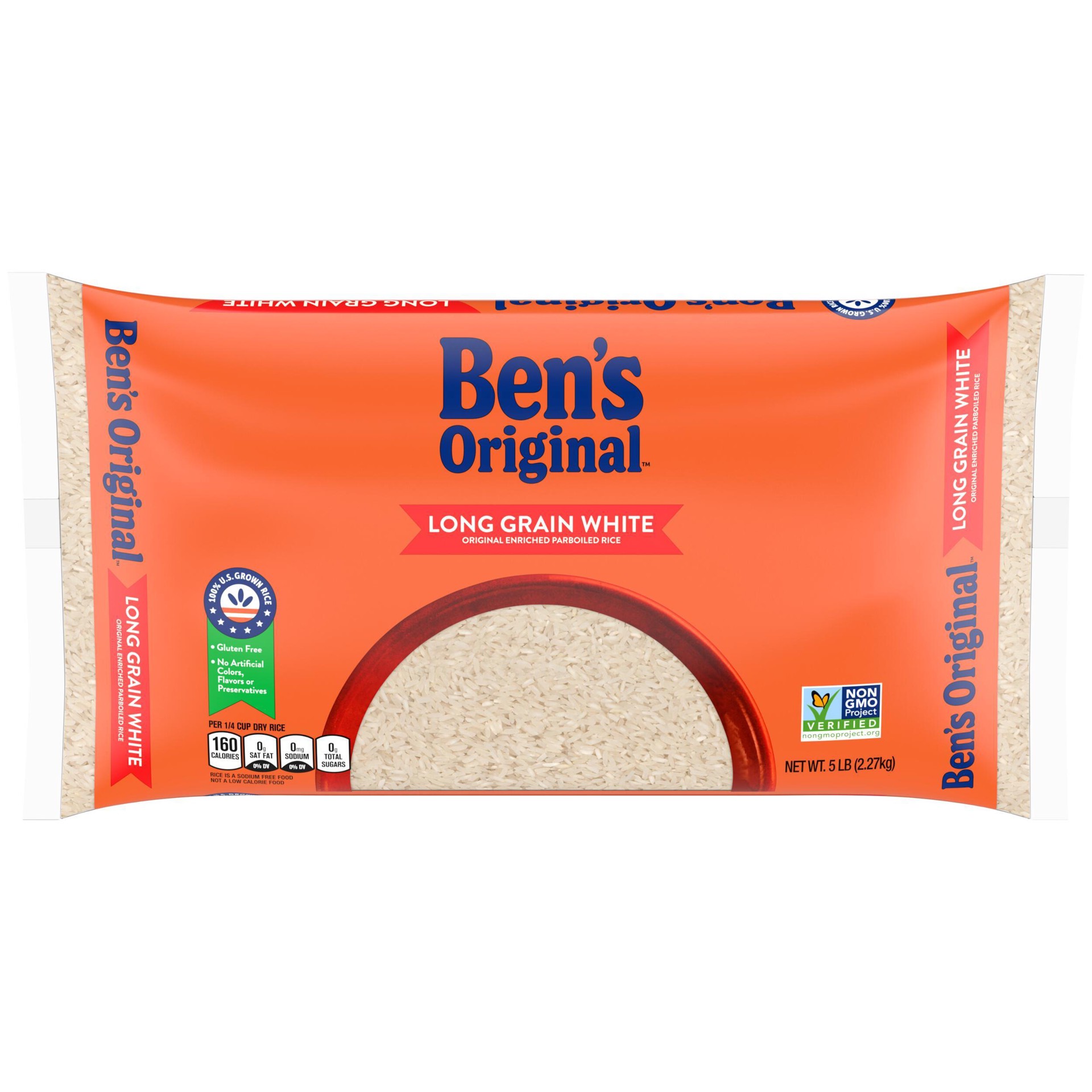 slide 1 of 9, BEN'S ORIGINAL™ Long Grain White Original Enriched Parboiled Rice, 5 lbs., 5 lb