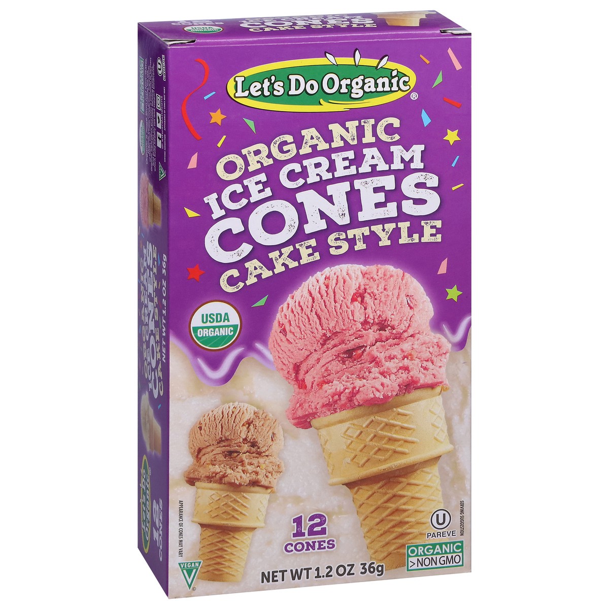 slide 15 of 16, Let's Do Organic Organic Cake Style Ice Cream Cones 12 ea, 12 ct