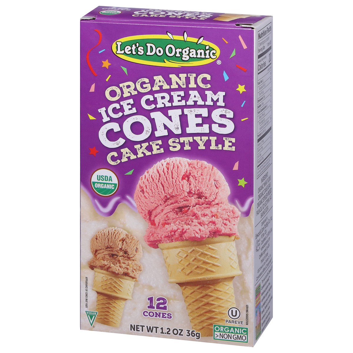 slide 12 of 16, Let's Do Organic Organic Cake Style Ice Cream Cones 12 ea, 12 ct