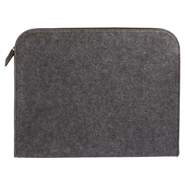 Pendaflex Felt Zip Pocket, Charcoal Gray and Black, Large (11" x 14" x