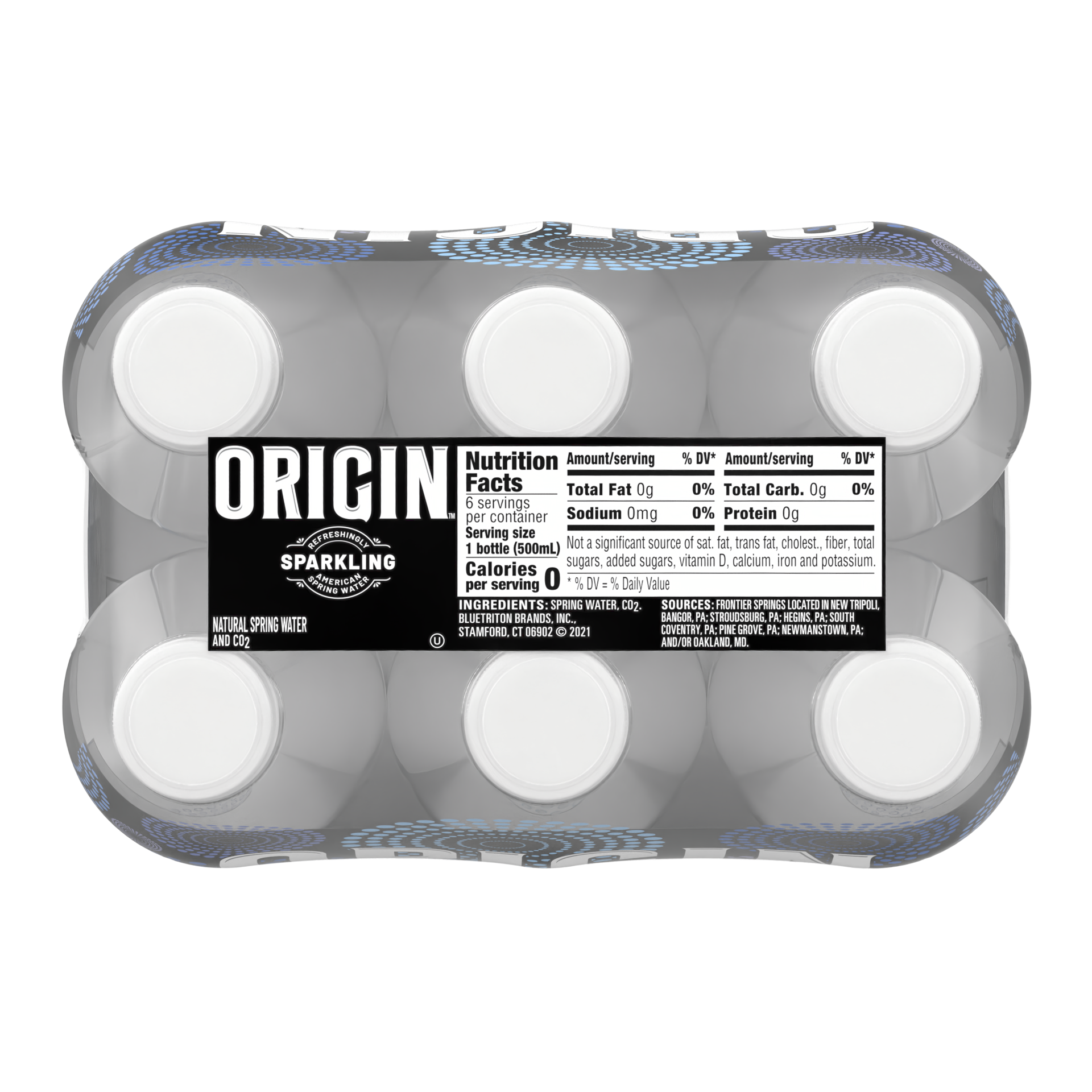 slide 4 of 5, ORIGIN, Sparkling Water, 16.9 Fl Oz, Recycled Plastic Bottle (6 Count), 16.9 fl oz