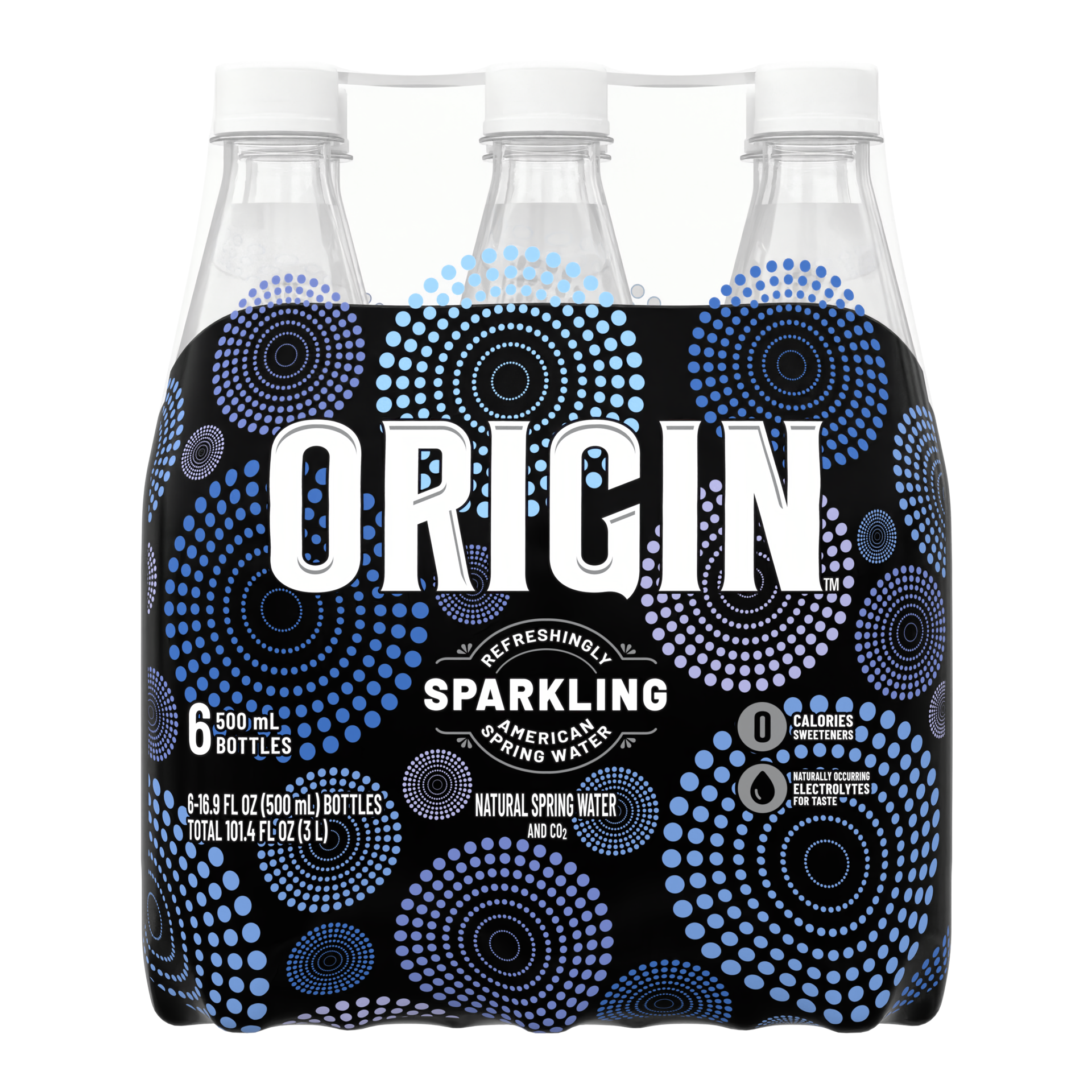 slide 1 of 5, ORIGIN, Sparkling Water, 16.9 Fl Oz, Recycled Plastic Bottle (6 Count), 16.9 fl oz