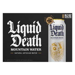 Liquid Death Mountain Water, 19.2 oz King Size Cans (8-Pack)