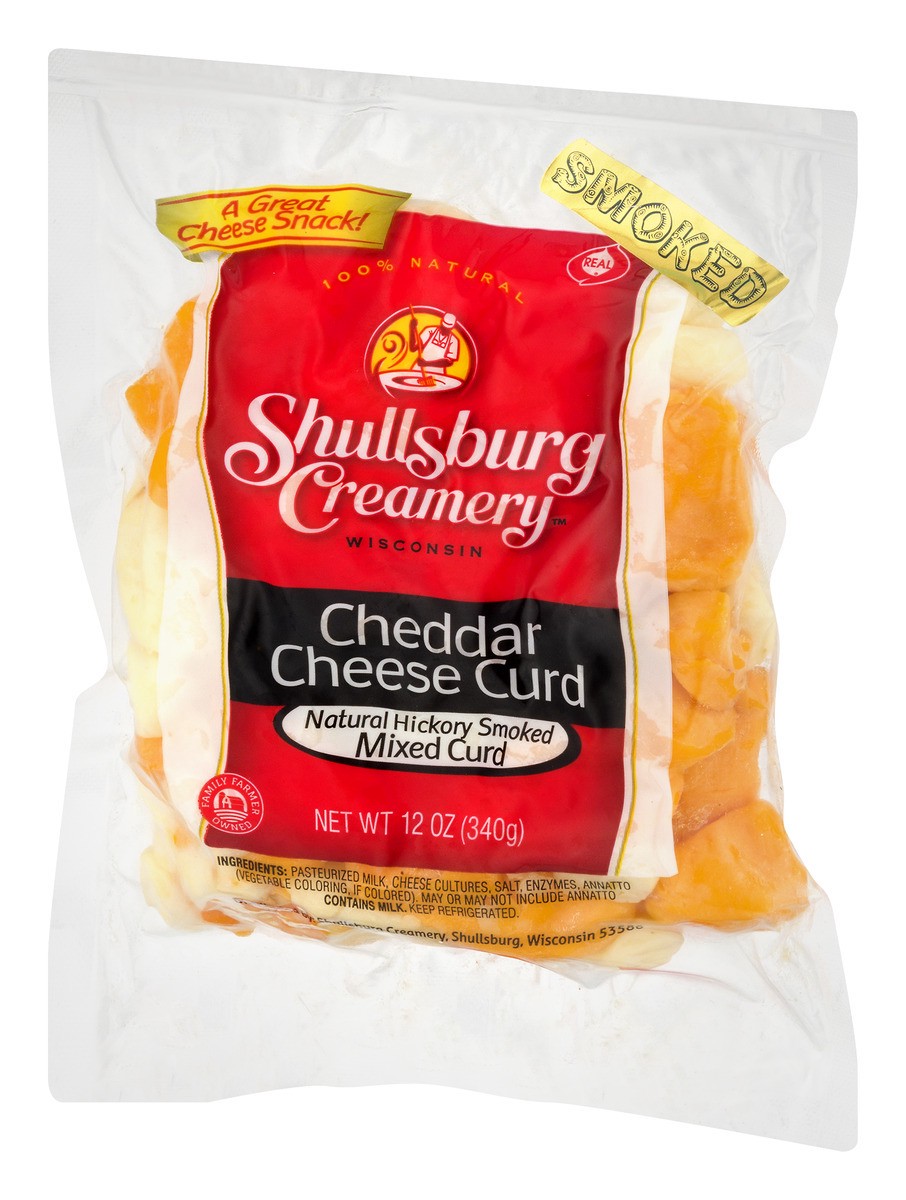 slide 11 of 11, Shullsburg Creamery Cheddar Hickory Smoked Mixed Cheese Curds 12 oz, 12 oz