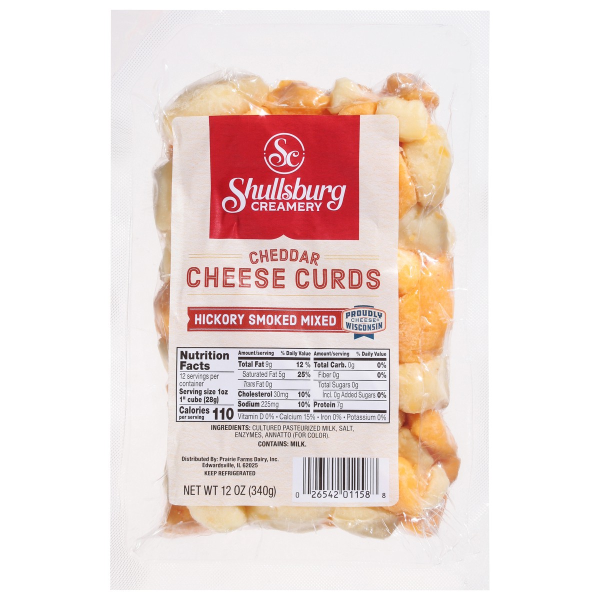 slide 1 of 11, Shullsburg Creamery Cheddar Hickory Smoked Mixed Cheese Curds 12 oz, 12 oz