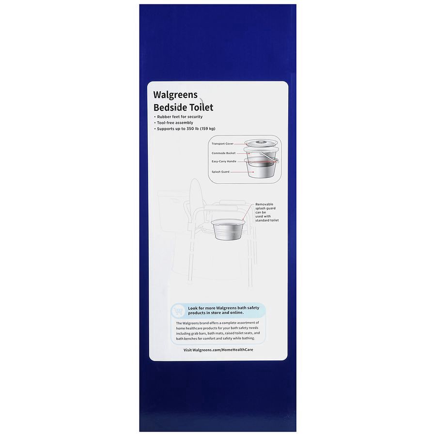 slide 3 of 5, Walgreens Bedside Toilet, 1 ct