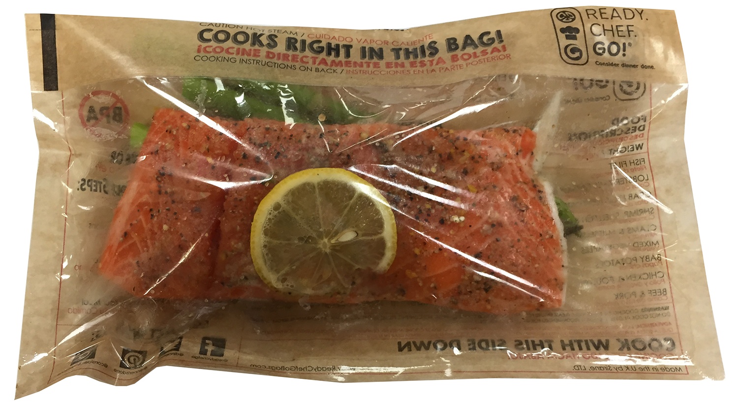 slide 1 of 1, Garlic Salmon Asparagus, per lb