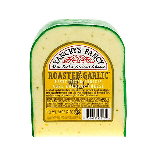 slide 1 of 1, Yancey's Fancy Roast Garlic Chedr, 7.6 oz