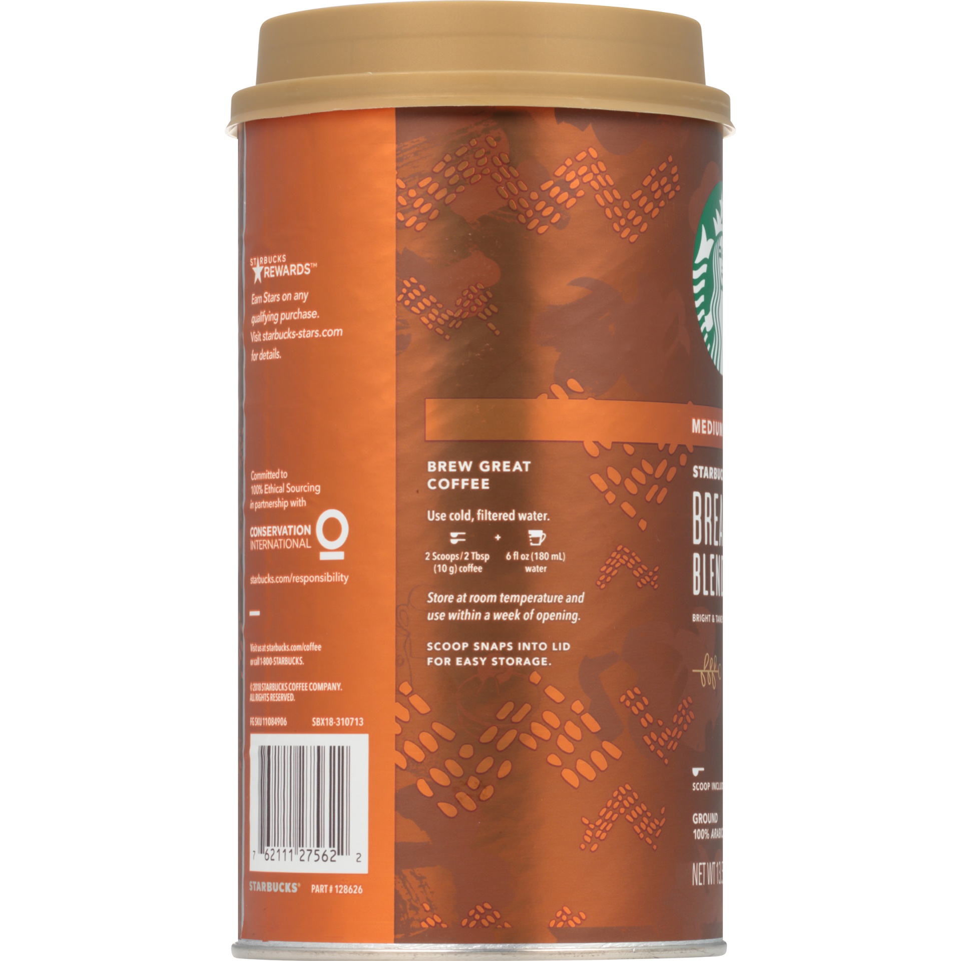 slide 2 of 5, Starbucks Breakfast Blend Ground Coffee, 13.5 oz