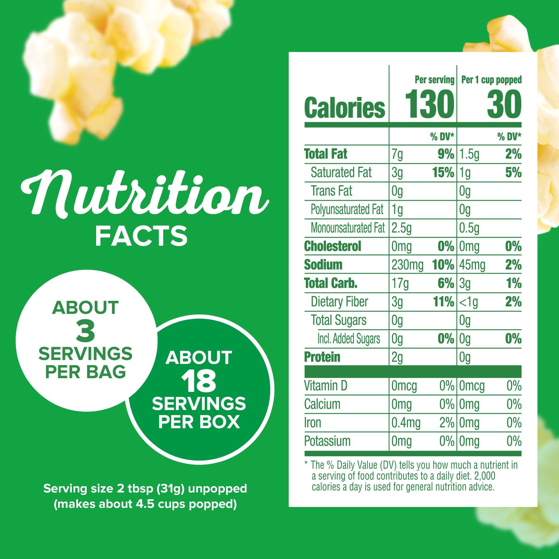 slide 5 of 5, Orville Redenbacher's SmartPop! Microwave Popcorn, Sea Salt, 3.29 oz. Bags, 6-Count, 6 ct