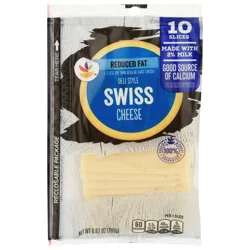 Giant Reduced Fat Swiss Cheese Deli Style Slices - 10 ct
