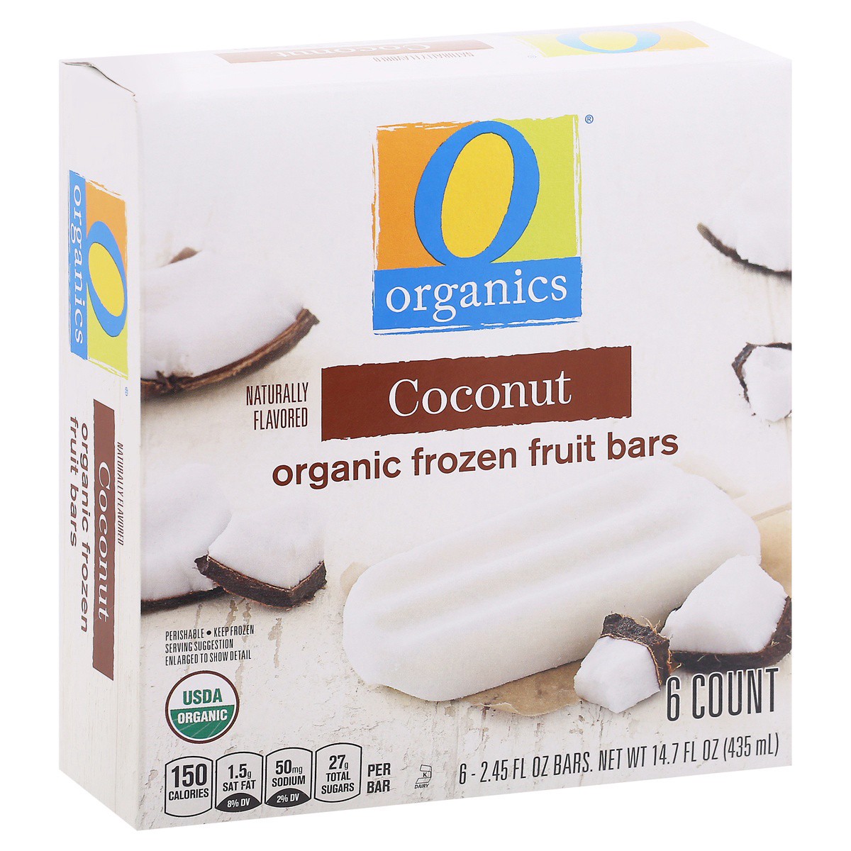 slide 2 of 9, O Organics Coconut Fruit Bars, 6 ct: 2.45 fl oz