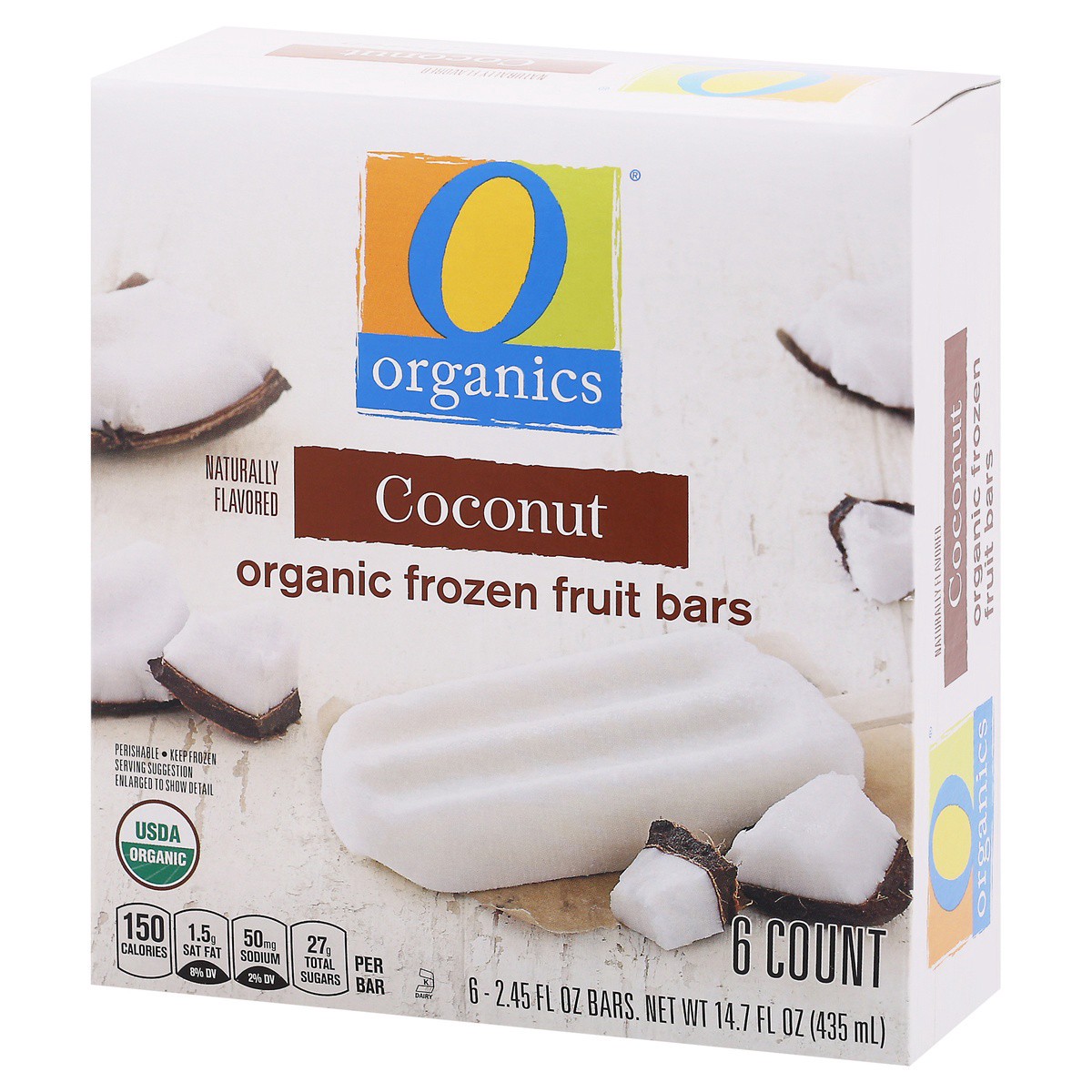 slide 3 of 9, O Organics Coconut Fruit Bars, 6 ct: 2.45 fl oz