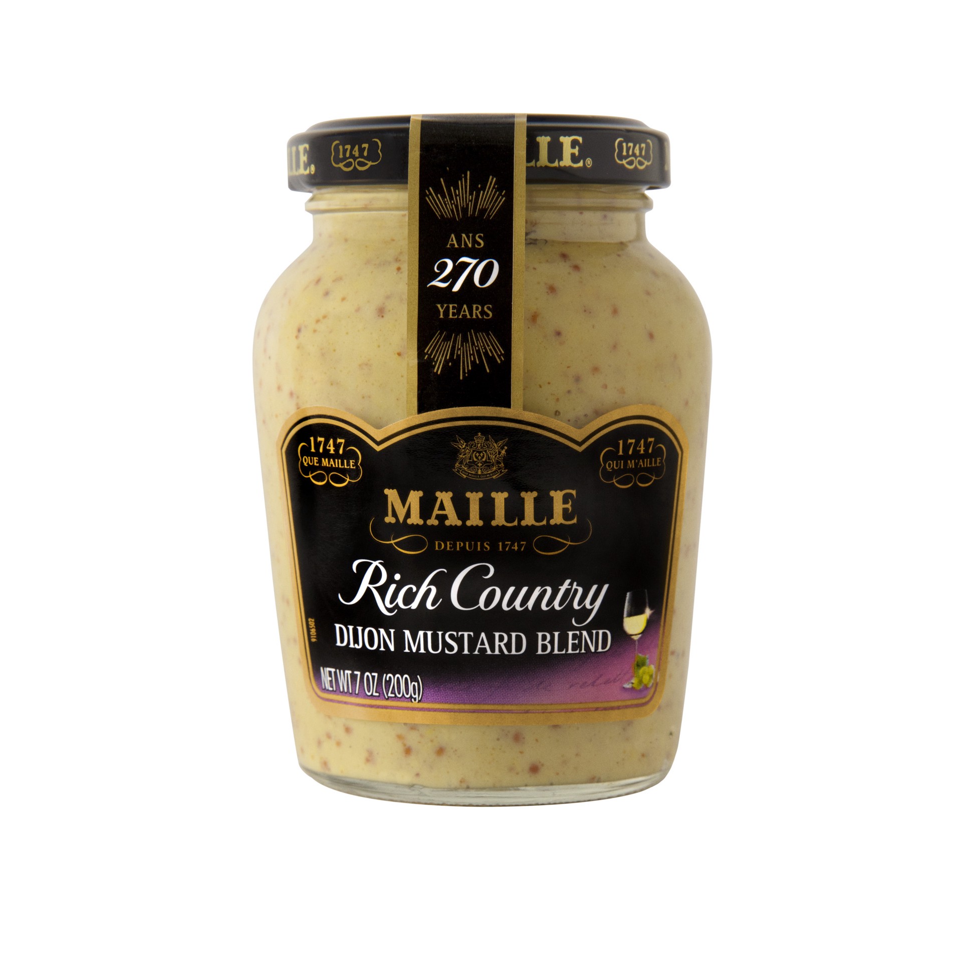 slide 1 of 6, Maille Mustard Rich Country Dijon, 7 oz, 7 oz