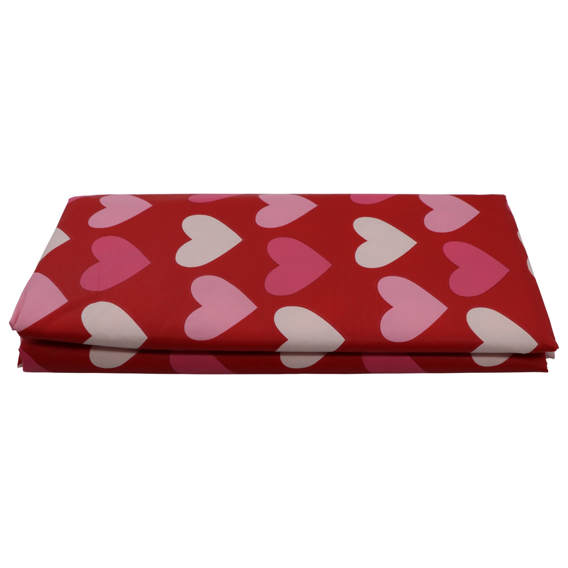 slide 3 of 4, 52" X 70" Red & Pink Hearts Tablecloth By Celebrate It, 52 in x 70 in