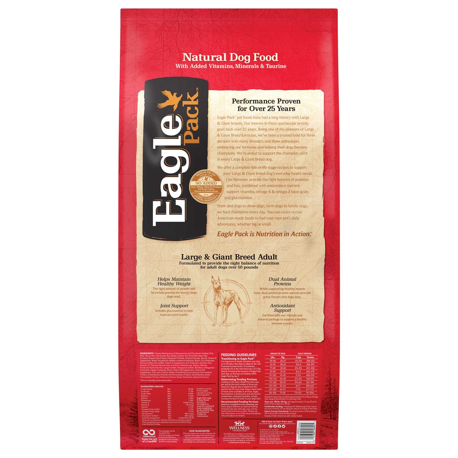 slide 3 of 5, Eagle Pack Natural Dry Large Breed Dog Food, Chicken & Pork, 30-Pound Bag, 1 ct