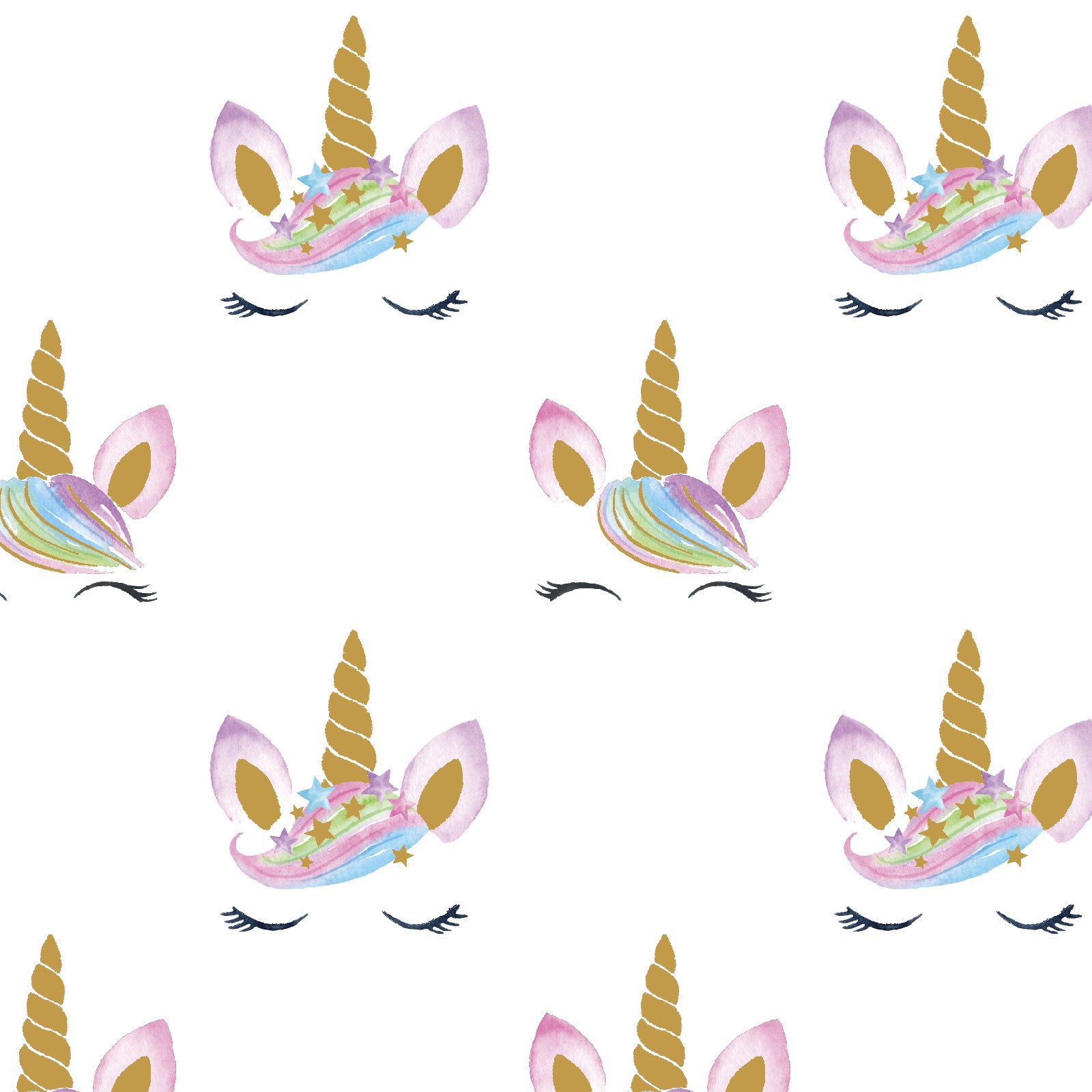 slide 4 of 4, White Unicorn Cotton Fabric Bundle By Loops & Threads, 1 yd