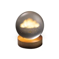 Merkury Innovations 3.15 Inch Cloud Glass Orb Light