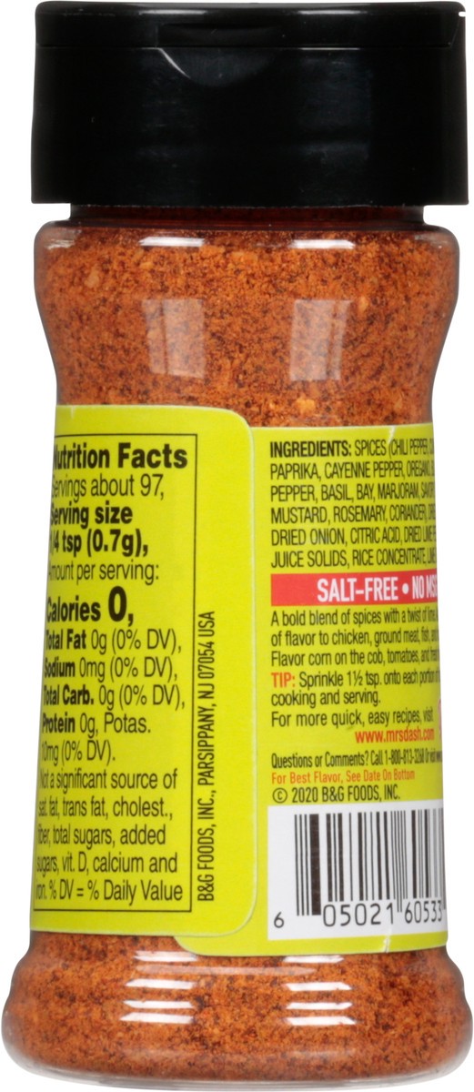 slide 2 of 9, Mrs. Dash Fiesta Lime Seasoning Blend, 2.4 oz