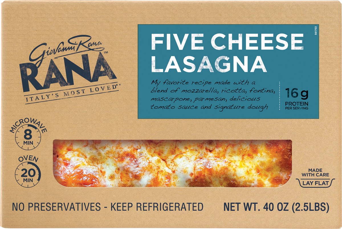 slide 9 of 9, Rana Five Cheese Lasagna - 40oz, 40 oz