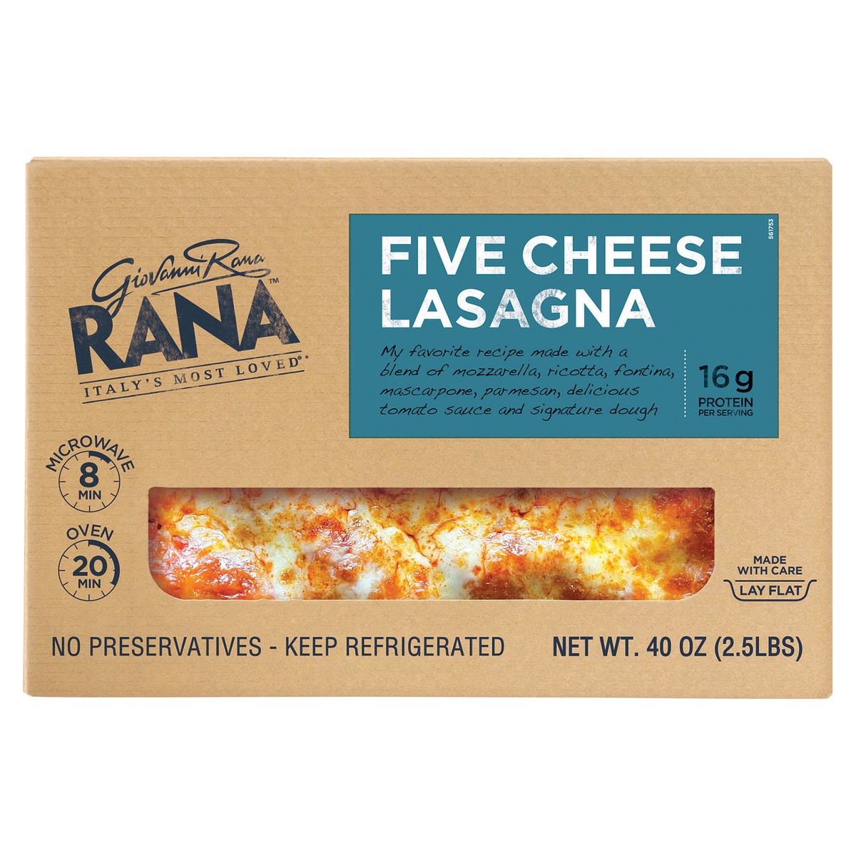 slide 4 of 9, Rana Five Cheese Lasagna - 40oz, 40 oz