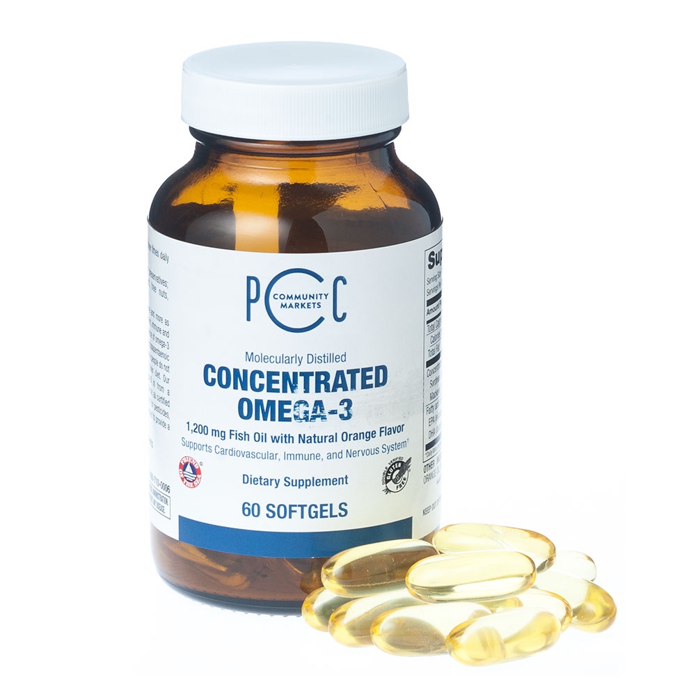 slide 1 of 1, PCC Concentrated Omega-3 (Softgels), 60 ct
