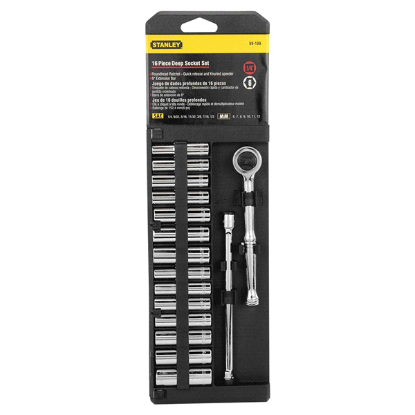 slide 1 of 1, STANLEY Socket and Ratchet Set, 16 ct