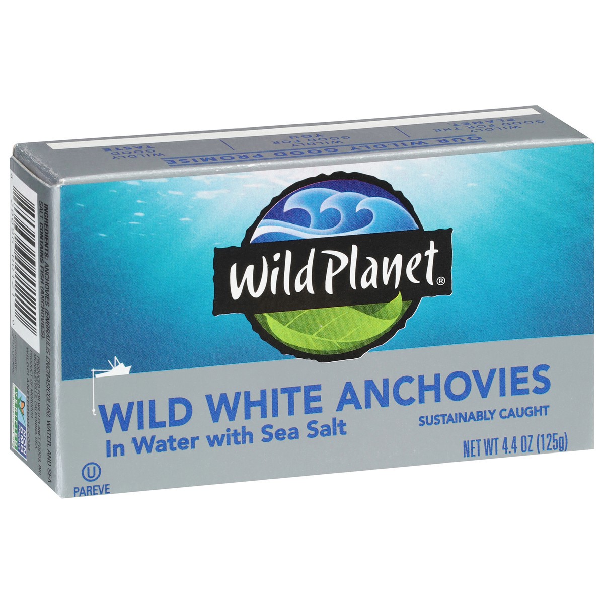 slide 2 of 12, Wild Planet Wild White Anchovies, In Water With Sea Salt, 4.4 oz