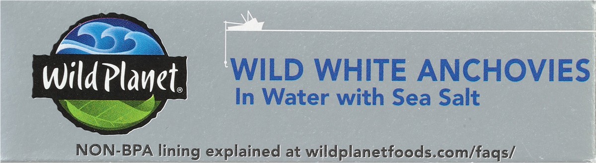 slide 6 of 12, Wild Planet Wild White Anchovies, In Water With Sea Salt, 4.4 oz