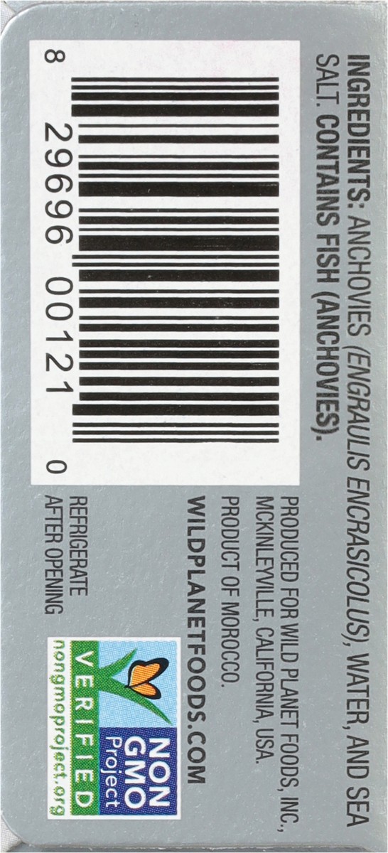 slide 12 of 12, Wild Planet Wild White Anchovies, In Water With Sea Salt, 4.4 oz