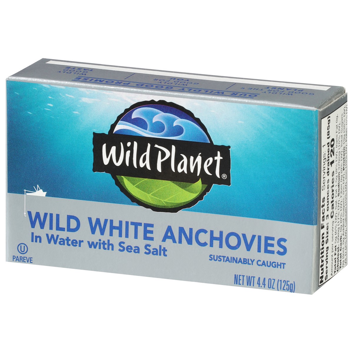 slide 8 of 12, Wild Planet Wild White Anchovies, In Water With Sea Salt, 4.4 oz