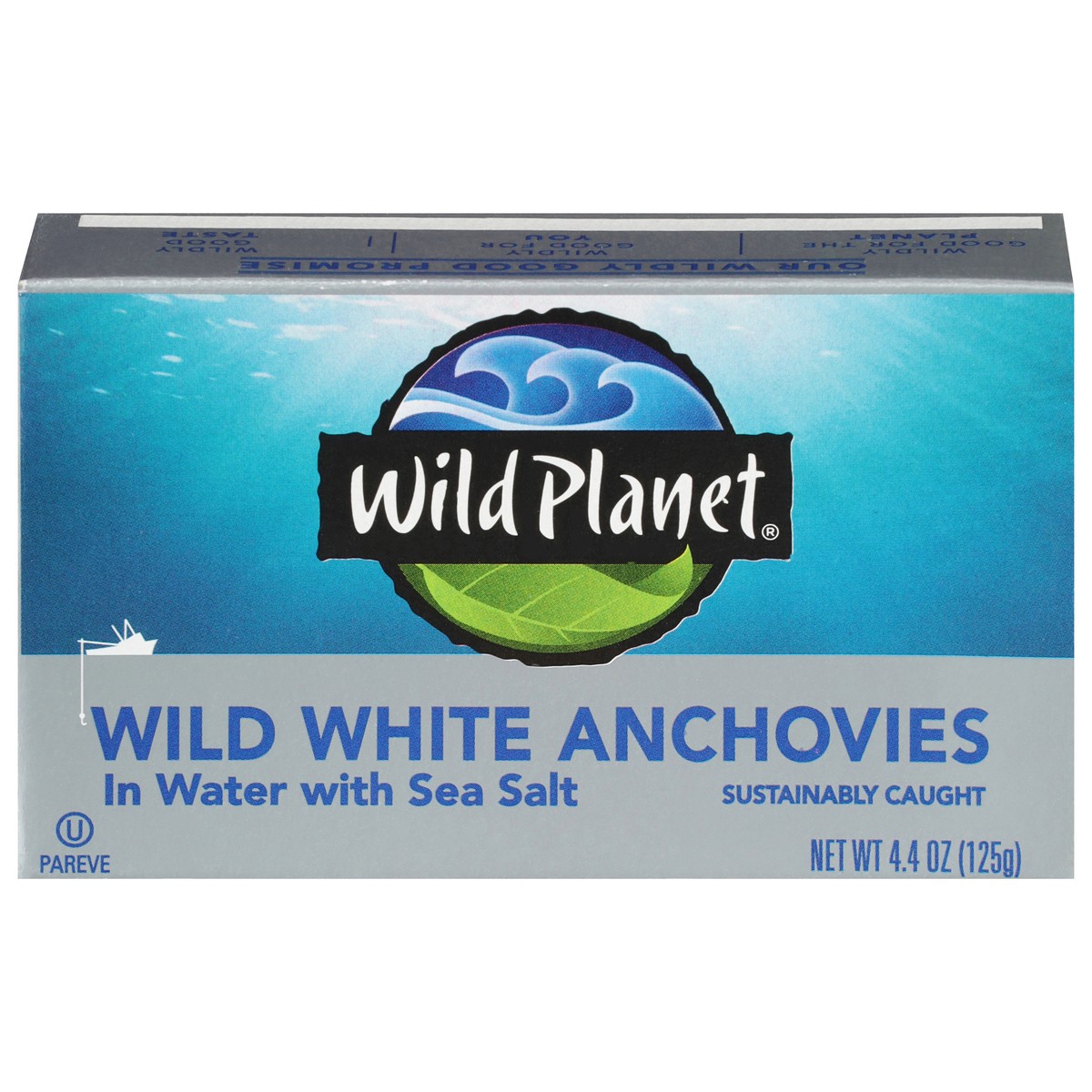 slide 1 of 12, Wild Planet Wild White Anchovies, In Water With Sea Salt, 4.4 oz