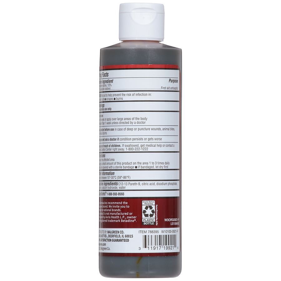 slide 2 of 5, Walgreens Povidone Iodine Solution 10%, 8 oz
