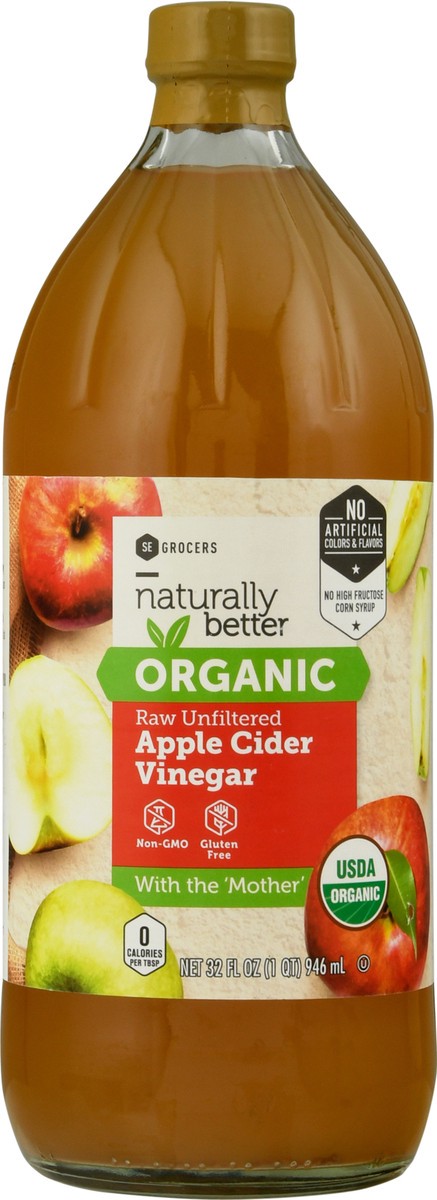 slide 1 of 9, Se Grocers Nb Unfiltered Acv - 32 oz, 32 oz