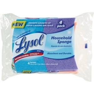 slide 1 of 1, Lysol  Lysol Household Sponge, 4 ct