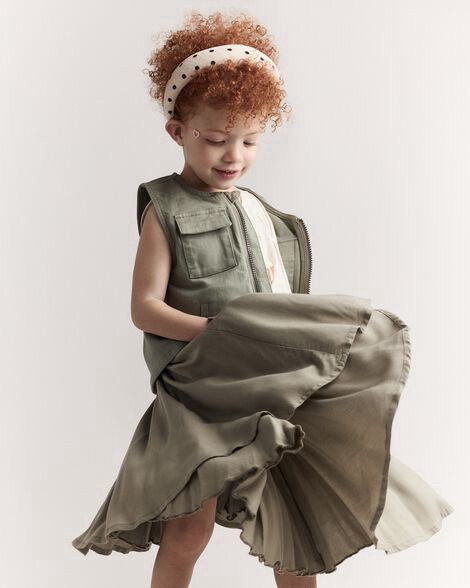 Otteravenue Toddler Girl Avenue Twirl Midi Skirt - Olive Olive 12M 1 ct |  shipt