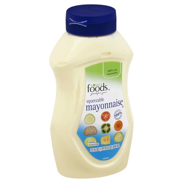 slide 1 of 1, Lowes Foods Mayonnaise Squeeze, 22 oz