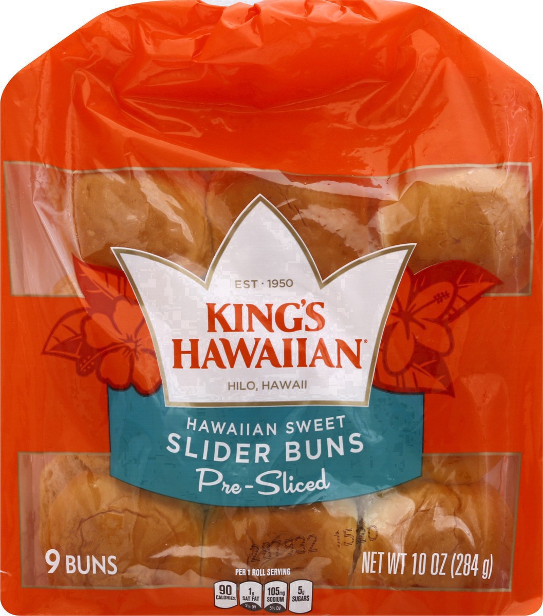 slide 14 of 34, King's Hawaiian Original Hawaiian Sweet Pre-Sliced Slider Buns 9PK, 9 ct