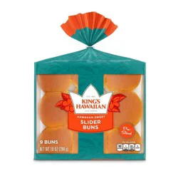 King's Hawaiian Original Hawaiian Sweet Pre-Sliced Slider Buns, 9 Ct, 10 oz