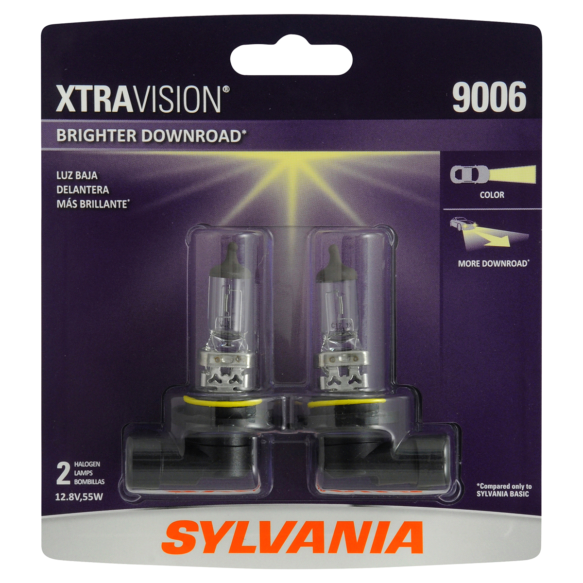 slide 1 of 6, Sylvania 9006 XtraVision Headlight, 2 ct