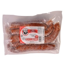 slide 1 of 1, Chef Paul Prudhomme's Andouille Pork Sausage, 80 oz