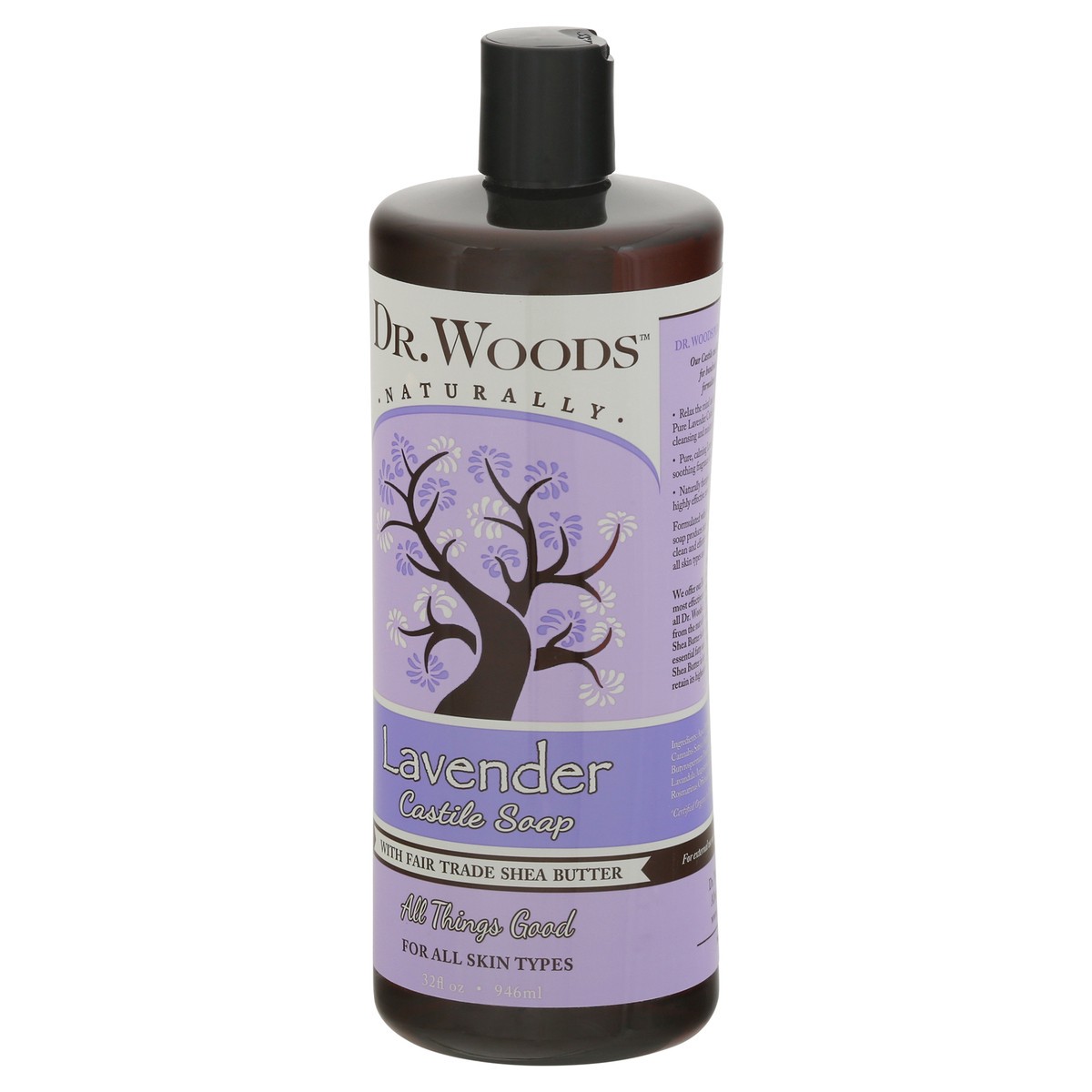 slide 3 of 9, Dr. Woods Naturally Lavender Castile Soap 32 fl oz, 32 fl oz