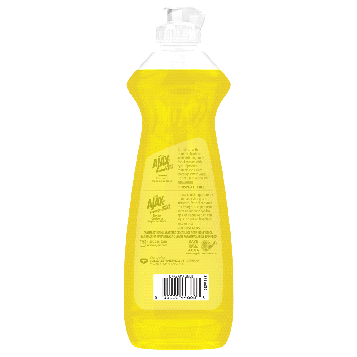 slide 2 of 2, Ajax Lemon Super Degreaser Dish Liquid, 12.6 fl oz