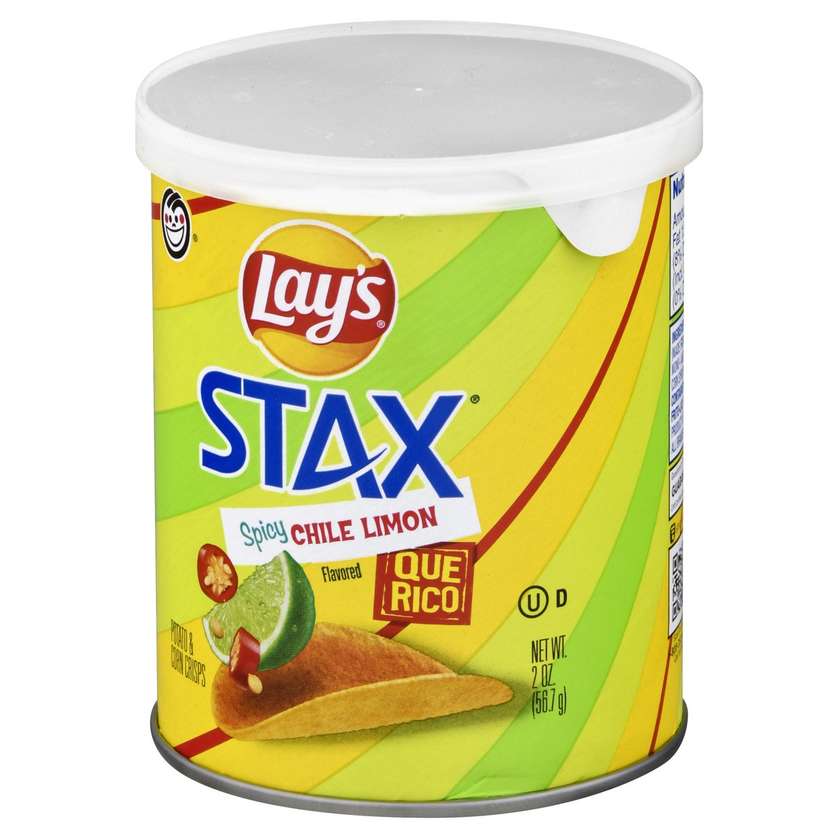 slide 12 of 13, Lay's Stax Spicy Chile Limon Flavored Potato & Corn Chips 2 oz, 2 oz