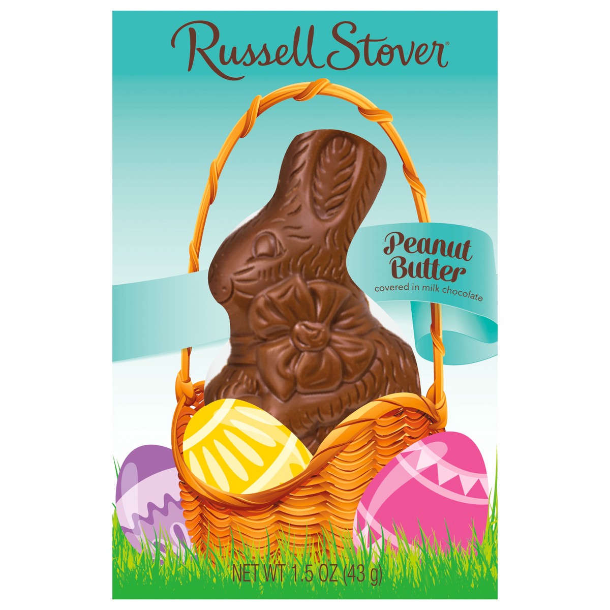 slide 1 of 8, Russell Stover Easter Peanut Butter Milk Chocolate Easter Bunny, 1.5 oz., 1.5 oz