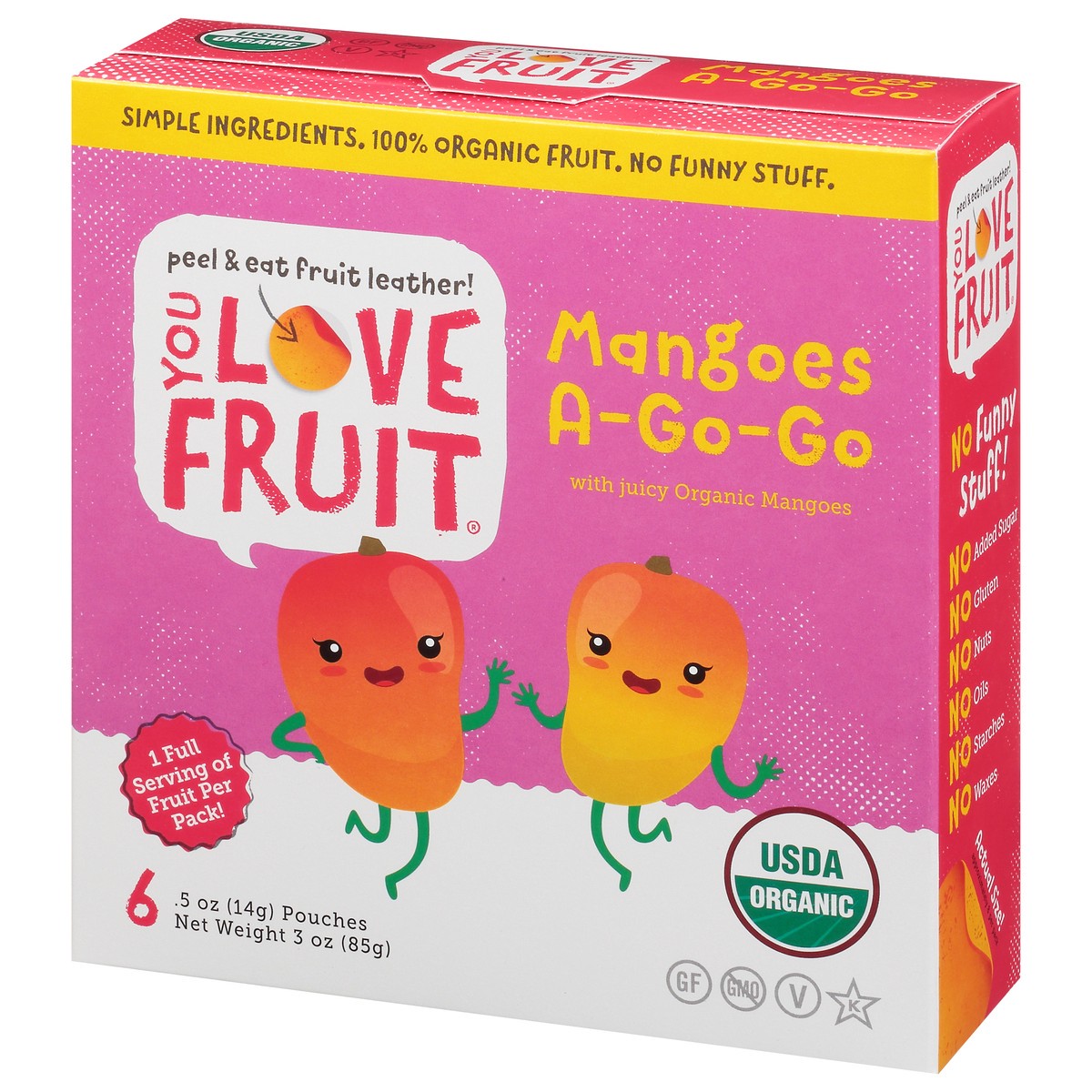 slide 12 of 13, You Love Fruit A-Go-Go Mangoes 6 - 0.5 oz Pouches, 6 ct
