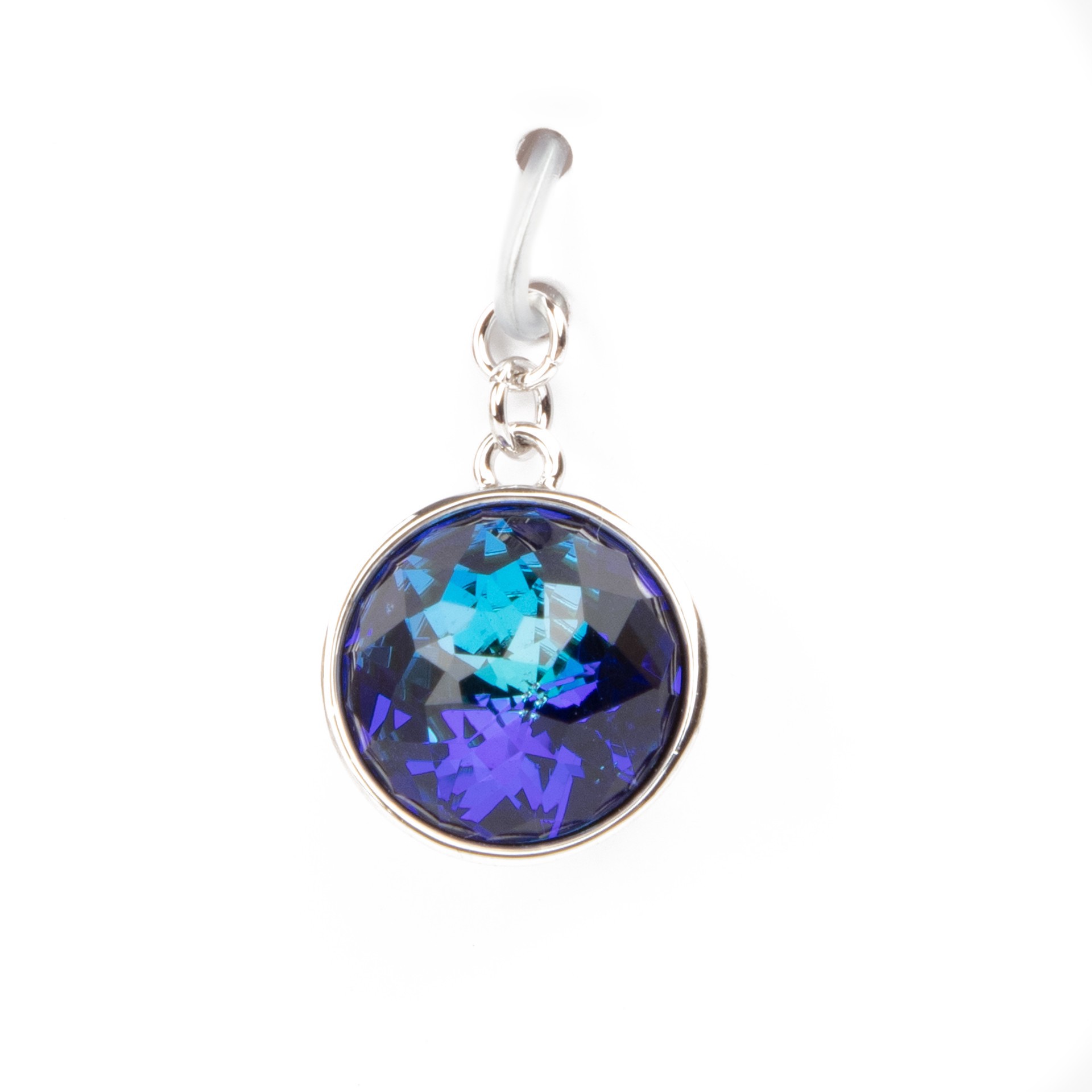 slide 3 of 5, Blue Austrian Crystal Dome Charm By Bead Landing, 11mm x 10mm
