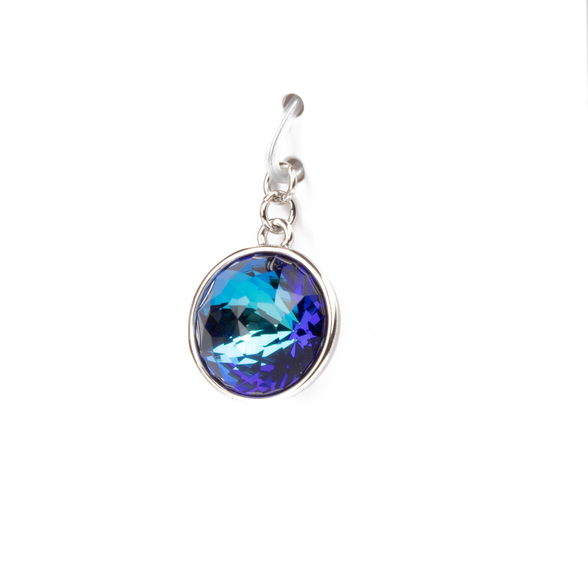 slide 2 of 5, Blue Austrian Crystal Dome Charm By Bead Landing, 11mm x 10mm